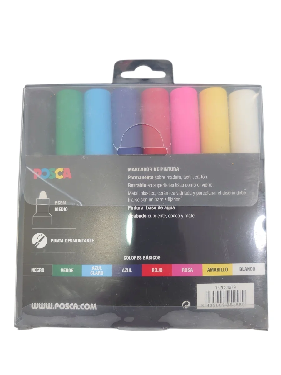 Marcador de Pintura Posca PC5M de 8 Rotuladores - Imagen 2